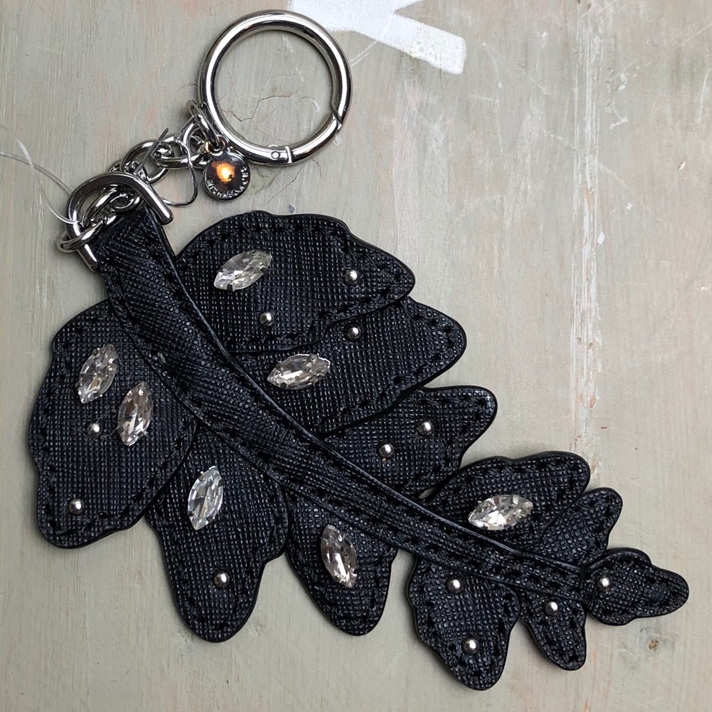 Michael Kors Black Fern Key Fob